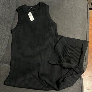 BRAND NEW Banana Republic Ribbed Knit Sleeveless Midi Dress